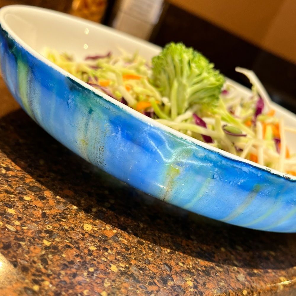 HANDCRAFTED 10” Ceramic Wave Serving Platter - Picture 6 of 10